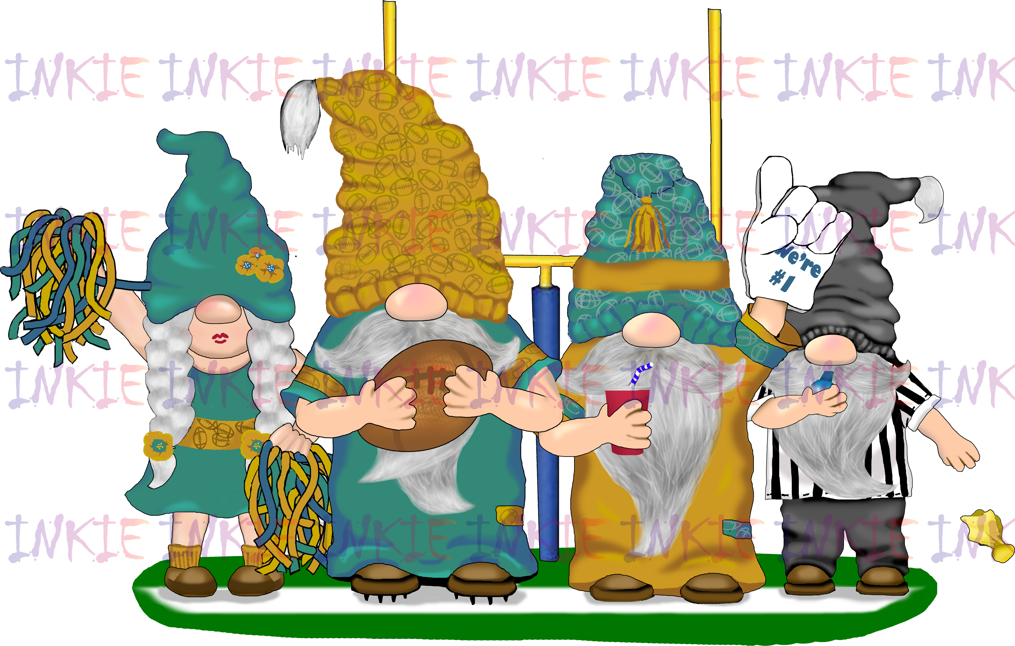 Football Gnomes with AFC Colors